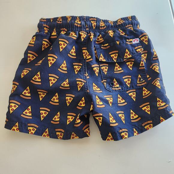 Appaman Toddler Boy's Swim Trunks Board Shorts Pizza Party Size 4T Summer - Picture 2 of 4
